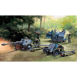 German Guns Set Pak 37 - Pak 40 - Flak38 1/72