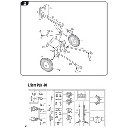 German Guns Set Pak 37 - Pak 40 - Flak38 1/72