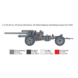 sFH18 15cm Field Howitzer / sK18 10,5cm Field Gun 1/72