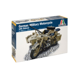 German Military Motorcycle with Sidecar 1/9