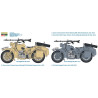 German Military Motorcycle with Sidecar 1/9
