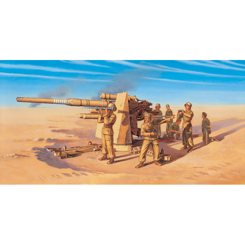8.8cm FLAK 37 AA Cannone con Serventi 1/72