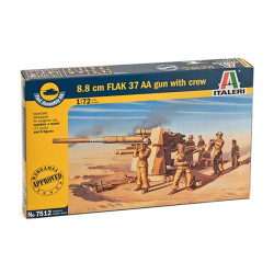 8.8cm FLAK 37 AA Cannone con Serventi 1/72