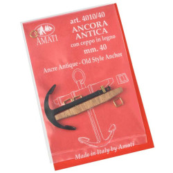 Ancora antica con ceppo in legno mm. 40