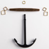 Ancora antica con ceppo in legno mm. 75