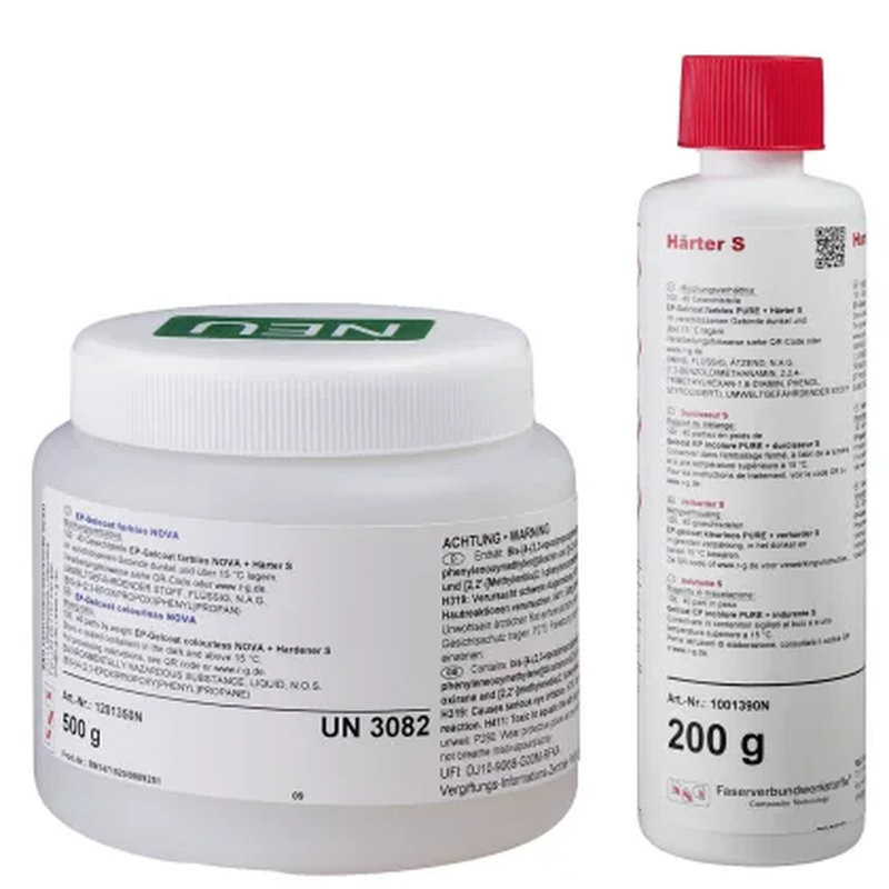 Gelcoat trasparente NOVA 15 Minuti Lavorazione (500 g + 200 g)