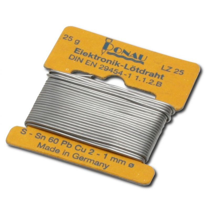 Filo di Stagno per Saldatura Sn60Pb39Cu1 mm. 1 (25g)