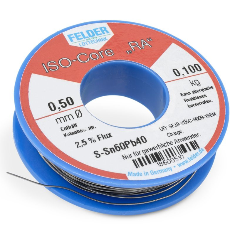 Filo di Stagno per Saldatura Sn60Pb40 mm. 0.5 ( 100g)