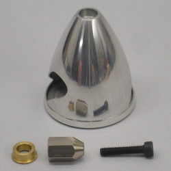 Ogiva Bipala mm.  57 Alluminio con Dado 1/4" x 28 e Vite M4