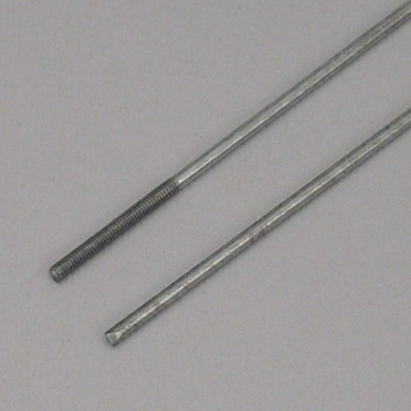 Asta 1.7 x  500 mm. con Estremita' Filettata M2 x 20 mm.