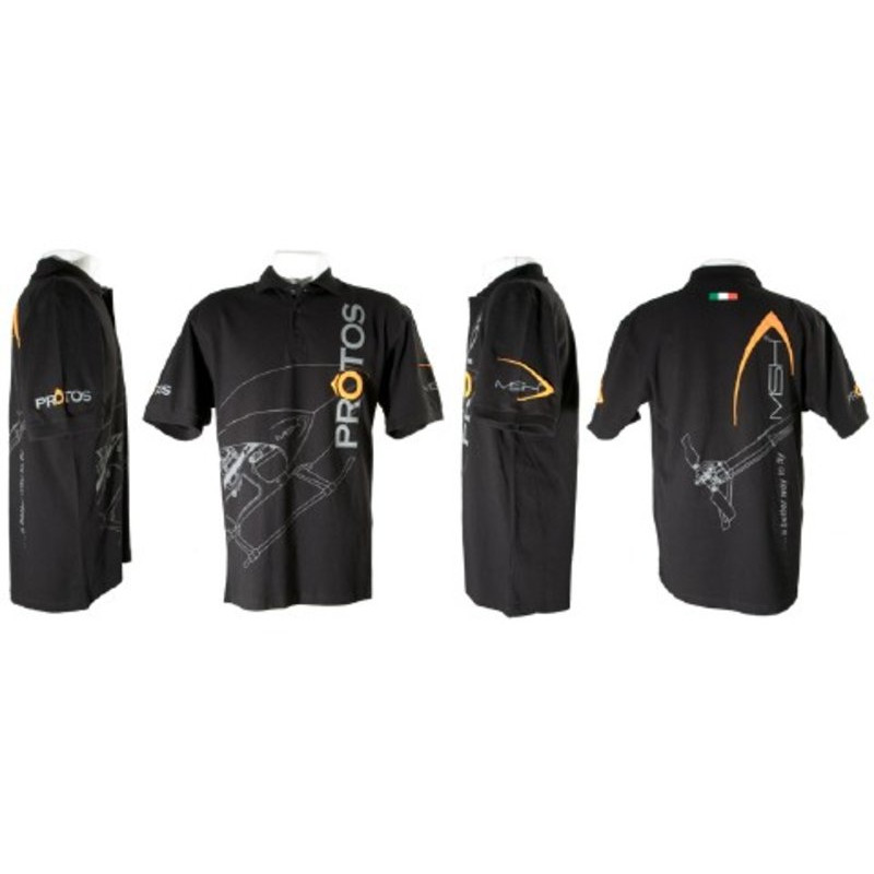 Polo "MSHeli" Nera Taglia S