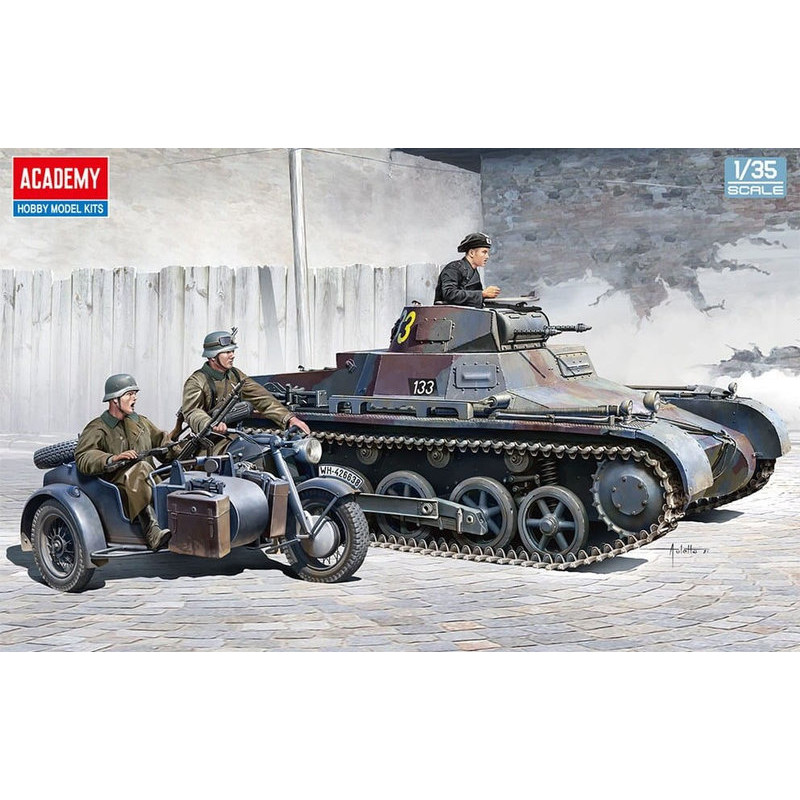 German Panzer I Ausf. B e Motocicletta 1/35