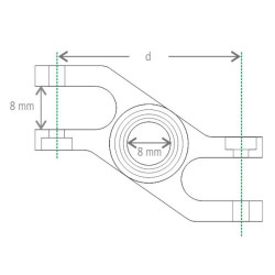 Ogiva bipala mm.  55 "Z" con offset e ventilazione