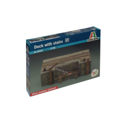 Molo di Attracco con Scalini e Binario 1/35